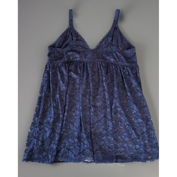 Torrid Simply Lace Babydoll Chemise Nightie Sheer 3X Navy Blue - Picture 2 of 8